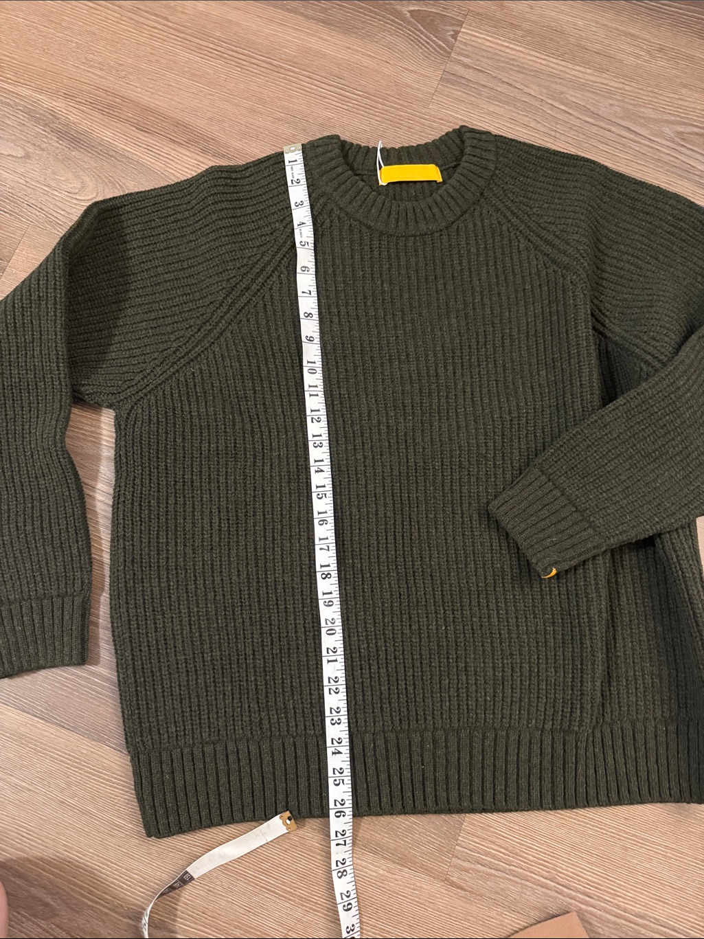 Nwt Yellow Label Co Wool Le Chunky Knit Sweater In Grass Green Size M/L — image 6 of 6